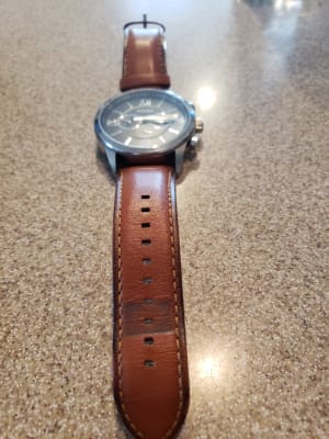 Flynn Chronograph Brown Leather Watch 
