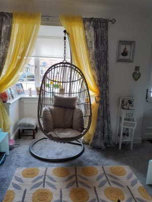 Charles Bentley Rattan Egg Shaped Garden Swing Chair Grey