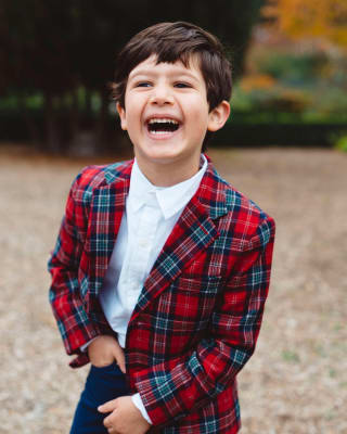 Boys sale plaid blazer