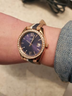 Striped Sand Leather Watch