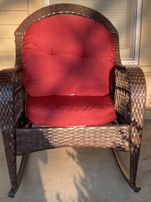 Wilson & Fisher Westwood Red 2-Piece Replacement Rocking Chair Cushion Set