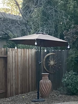 Real Living Cool White Crackle Glass LED Solar Umbrella Clip Lights, 4-Pack  | Big Lots