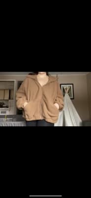 Sherpa Fleece Oversized Full-Zip Hoodie