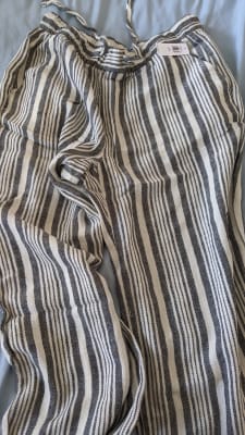 Just living striped hotsell linen pants