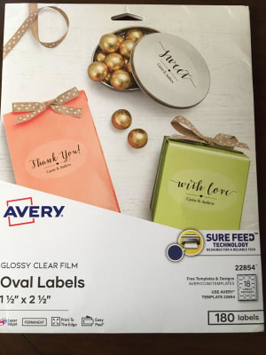Avery 22854 $14.95 Easy Peel Glossy Clear Labels, Oval | Zoro.com