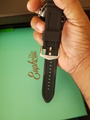 Black Silicone 24mm Watch Strap - S241080 - Fossil