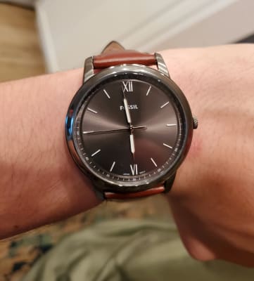 The Minimalist Three-Hand Amber Leather 
