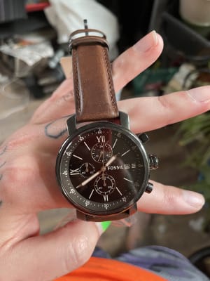 Rhett Chronograph Brown Leather Watch 