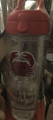 Tervis 1097034 Crab Dots Insulated Tumbler with Emblem and Red Lid 10oz Wavy Clear Tervis 1097034 Crab Dots Insulated Tumbler with Emblem and Red Lid 10oz Wavy Clear