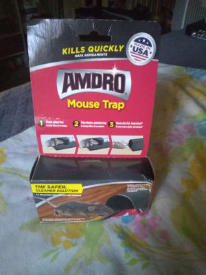 AMDRO  2 mouse trap 24 rings Kills every time Safer,Cleaner Solution Kills Quick 