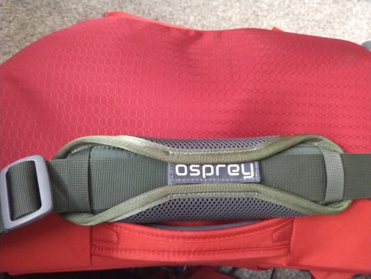 Osprey travel shoulder strap clearance
