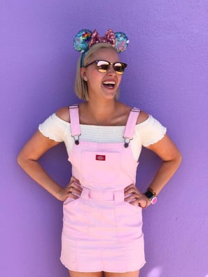 Dickies Frayed Overall Dress - Women's Dresses in Baby Pink | Buckle Dickies Frayed Overall Dress - Women's Dresses in Baby Pink | Buckle