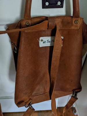 WE THE FREE FREE PEOPLE PARIS CONVERTIBLE LEATHER BACKPACK — SUEDE COLORBLOCK We The Free Paris Convertible Backpack | Free People main image 3