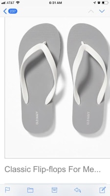 Old navy men's white flip flops discount