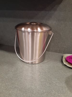 Compost Pail Stainless Steel 1.3 gal – Down To Earth Home, Garden