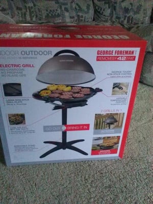 Indoor, Outdoor 15+ Serving Domed Electric Grill - Silver