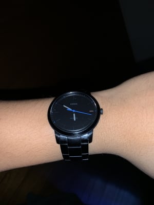 The Minimalist Slim Three-Hand Black Stainless Steel Watch 