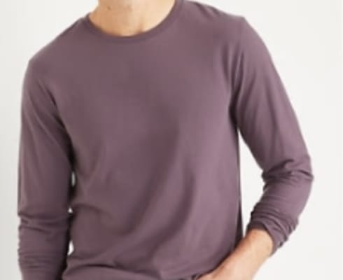 Soft-Washed Long-Sleeve Layering T-Shirt for Men