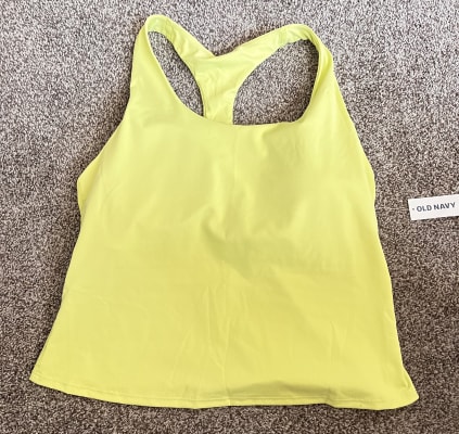 Old Navy Maternity PowerSoft Side-Shirred Racer-Back Shelf Bra Tank Top, Old Navy deals this week, Old Navy flyer