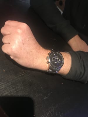 Flynn chronograph stainless steel store watch