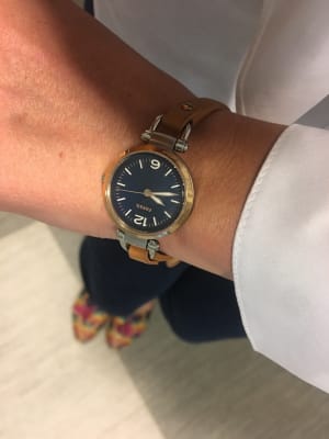 Georgia Three-Hand Luggage Leather Watch
