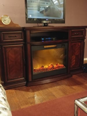 72 Walnut Electric Fireplace Console Big Lots
