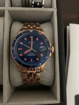FB-01 Three-Hand Date Rose Gold-Tone