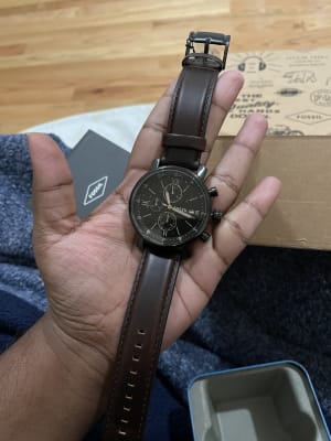 Rhett Chronograph Brown Leather Watch 
