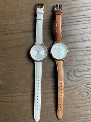 White Leather Strap - S161060 - Fossil