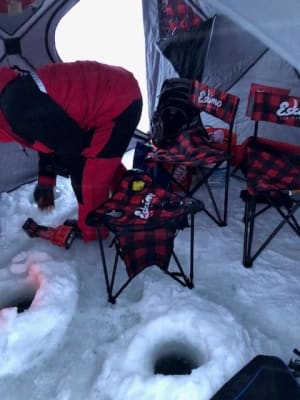 Eskimo X-Large Folding Ice Fishing Chair with 600 Denier Plaid