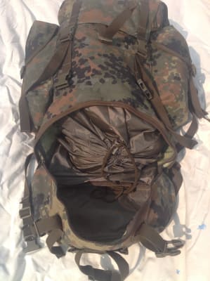 Sac à Dos Militaire Allemand BW Montagne Randonnée MFH 40L Flecktarn Neuf