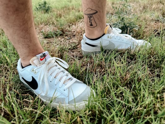 Nike Blazer Low '77 Split Mens Lifestyle Shoes White Grey DZ2544