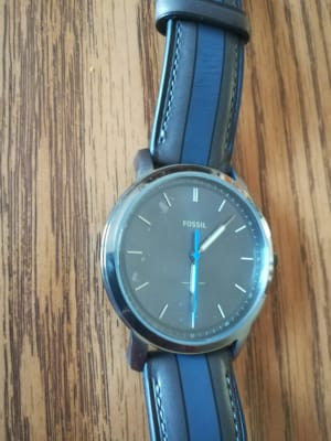 Hand Striped Brown Leather Watch 