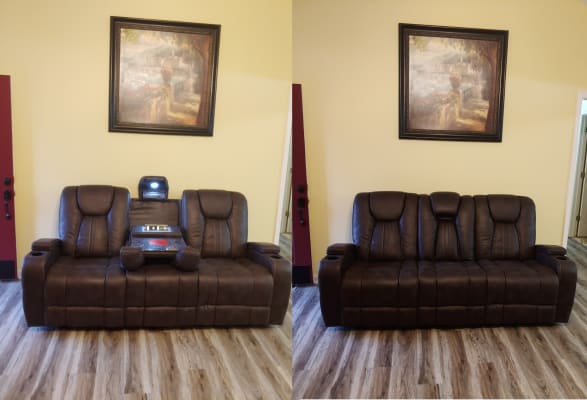 Jamestown espresso reclining console loveseat discount