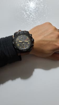 Bronson Chronograph Brown Croco Leather 