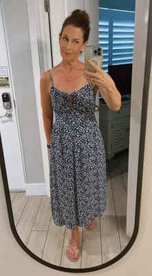 Blue floral dress old navy discount