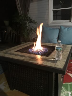 Weather Wicker Gas Fire Pit Table, Big Lots Fire Pit