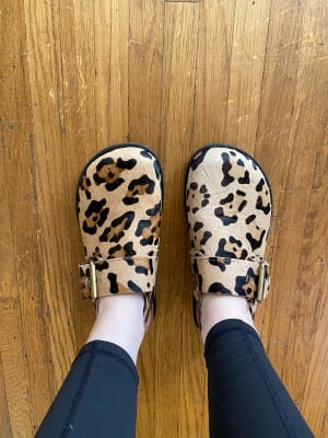 Free People Seattle Sling Back Leopard Shoe Women s Shoes in Brown Leopard Buckle