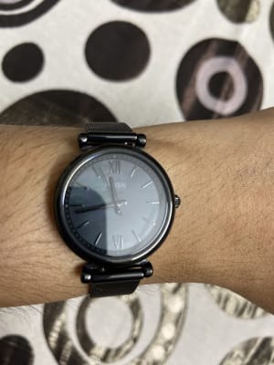 Carlie Mini Three-Hand Black Stainless 
