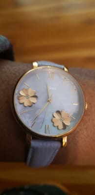 Jacqueline Three-Hand Lavender Leather 