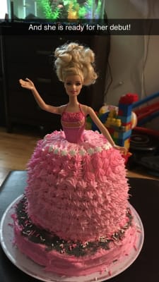 Barbie Cake W/pampered Chef Bowl - CakeCentral.com