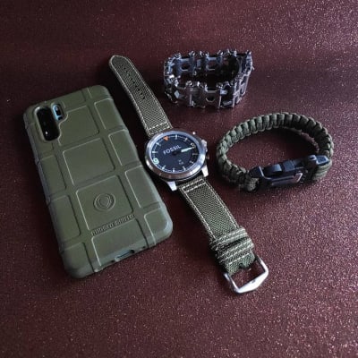Hybrid Smartwatch HR Latitude Smoke Stainless Steel - FTW7022 - Fossil
