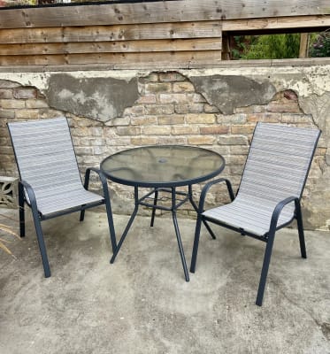 Andorra table and on sale chairs homebase