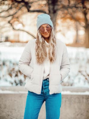 Frost Free Corduroy Puffer Jacket for Women Old Navy