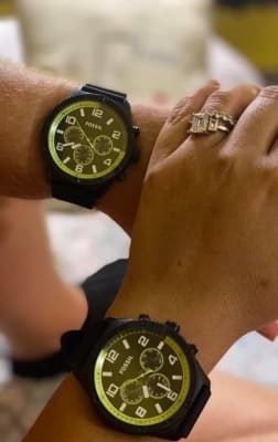 Brox Multifunction Black Silicone Watch 