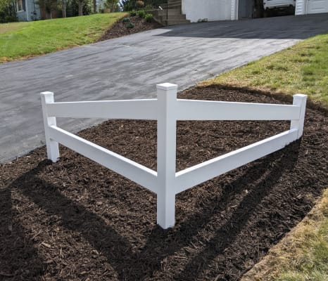 Split Rail Corner Vinyl Fence Gardener s Supply