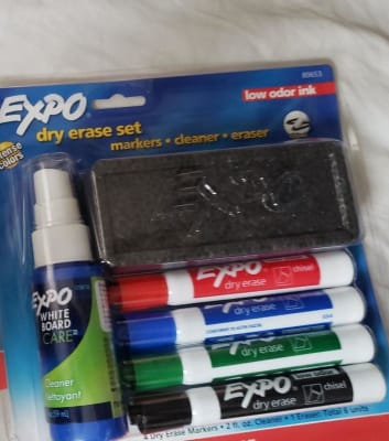 Sanford Expo 80653 Chisel Tip Dry Erase Marker Set 4 Piece Assorted Colors 