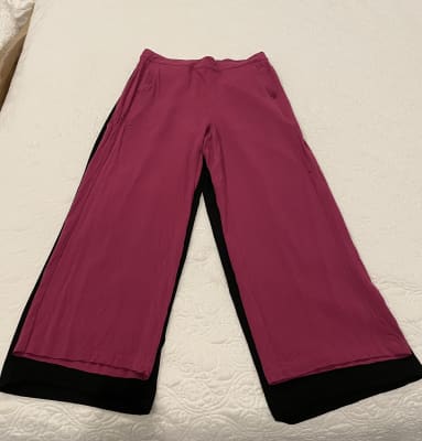  ABUCIYOU Fashion Women Chiffon Pants Summer Wide Leg Pants  High Waist Long Loose Pants (Pink) : Sports & Outdoors