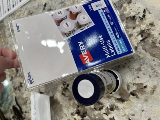 White 3/4in dia 1008/Pa Avery 05408 Print or Write Removable Multi-Use Labels 