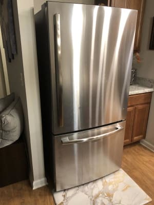 Gde25eskss Ge 33 Energy Star 24 9 Cu Ft Bottom Freezer Drawer Refrigerator With Factory Installed Icemaker Stainless Steel